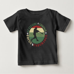 Motivierende Baseball-Mannschaftswerte Baby T-shirt