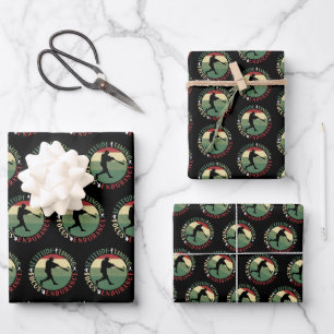 Motivierende Baseball-Mannschaftswerte Geschenkpapier Set