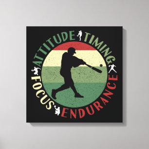 Motivierende Baseball-Mannschaftswerte Leinwanddruck