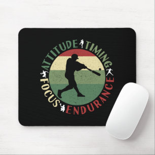 Motivierende Baseball-Mannschaftswerte Mousepad