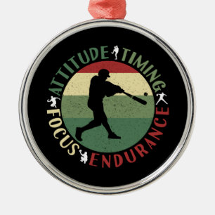 Motivierende Baseball-Mannschaftswerte Ornament Aus Metall