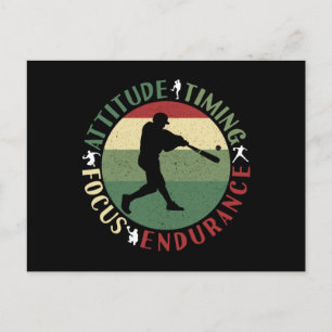 Motivierende Baseball-Mannschaftswerte Postkarte