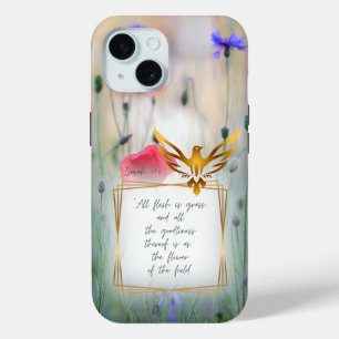 Motivierende Christliche Natur Blumen Goldene Taub Case-Mate iPhone Hülle