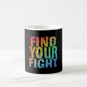 Motivierende Finde-deinen-Kampf-Zitat-Kunst Kaffeetasse