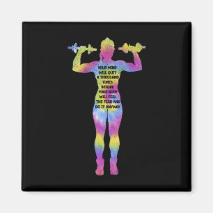 Motivierende Fitness Bodybuilding Gym Gefärbte Kra Magnet