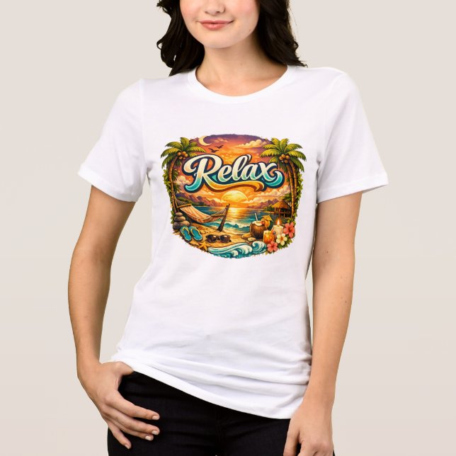Motivierende Frauen Weißes T-Shirt Tri-Blend Shirt (Vorderseite)