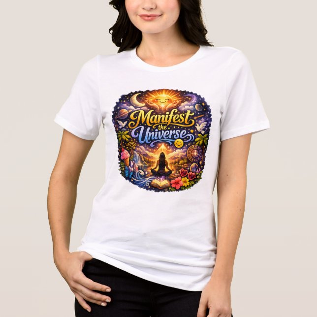 Motivierende Frauen Weißes T-Shirt Tri-Blend Shirt (Vorderseite)
