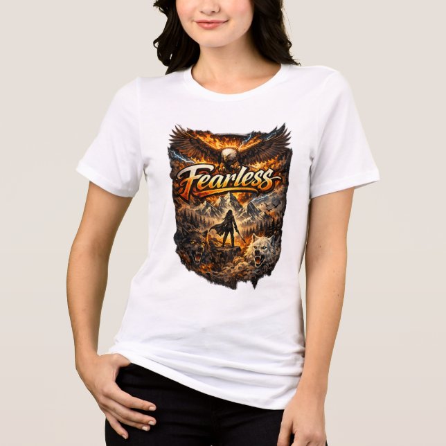 Motivierende Frauen Weißes T-Shirt Tri-Blend Shirt (Vorderseite)