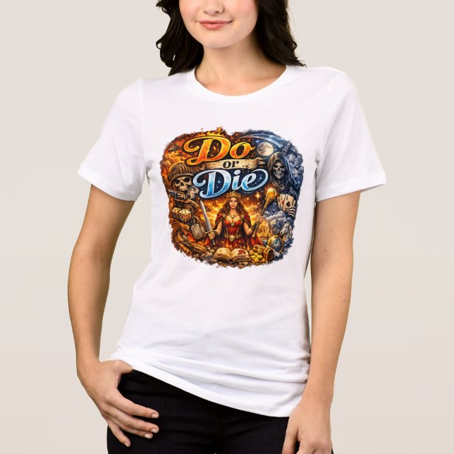 Motivierende Frauen Weißes T-Shirt Tri-Blend Shirt (Vorderseite)