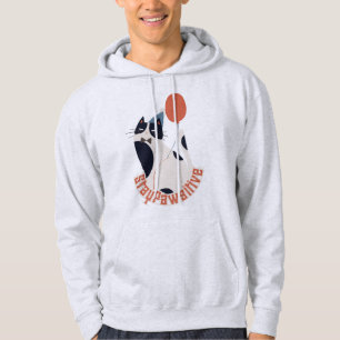 Motivierende Katze Wortspiel Bleib Pawsitiv Gesche Hoodie