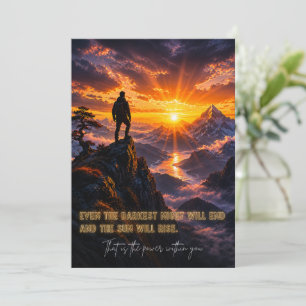 Motivierende Kunst am Sunrise Mountain Dankeskarte