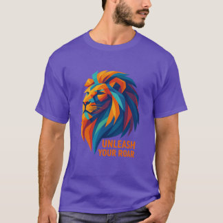 Motivierende Löwen-Kunst Entfesseln Sie Ihr Brülle T-Shirt