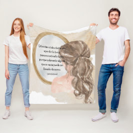 Motivierende Nachrichten auf Spanisch Fleecedecke