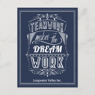 Motivierende Teamarbeit lässt den Traum Wirklichke Postkarte