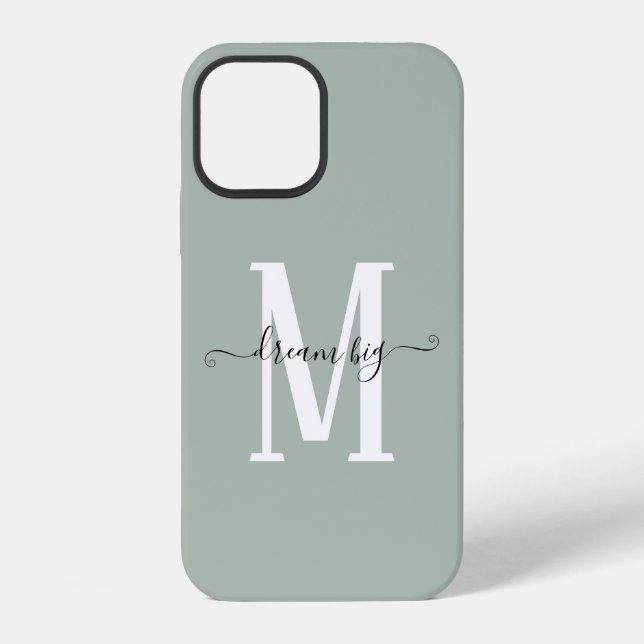 Motivierende Träume große Monogramm-Initiale Salbe iPhone Hülle (Rückseite)