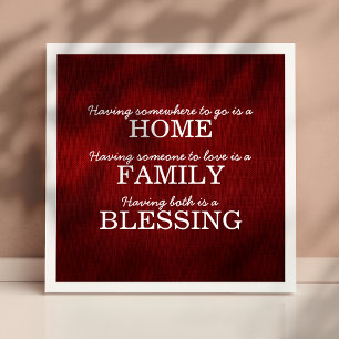 Motivierende Typografie-Familien-Zitate Poster