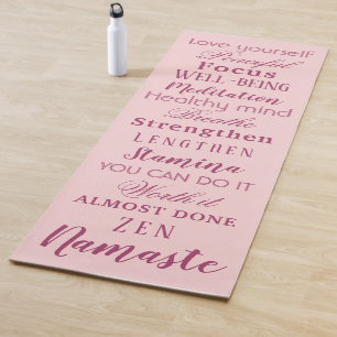 Motivierende Worte Modernes Rosa Yoga Mat Yogamatte