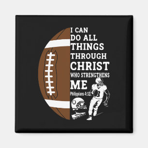 Motivierender Bibelvers christliche Geschenke Fußb Magnet