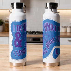 Motivierender blauer Retro-Stern-Stil  Trinkflasche