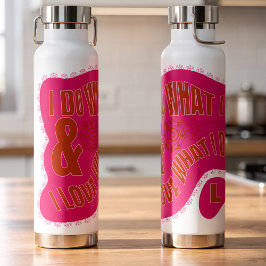 Motivierender Rosa Retro-Stern-Stil  Trinkflasche