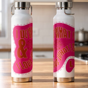 Motivierender Rosa Retro-Stern-Stil Trinkflasche