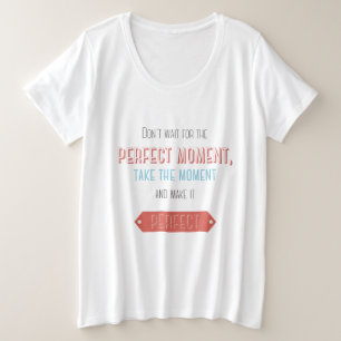 Motivierender typografischer Retro-Stil Große Größe T-Shirt