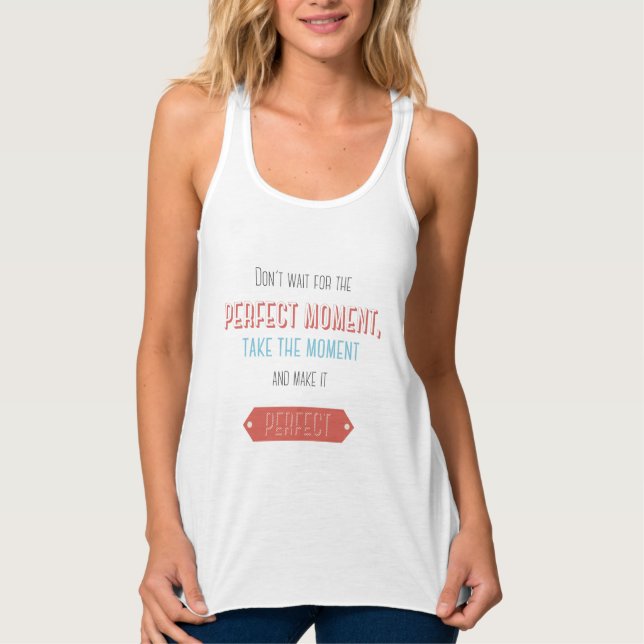 Motivierender typografischer Retro-Stil Tank Top (Vorderseite)