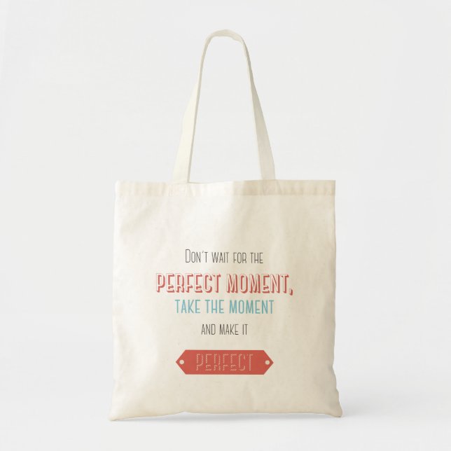 Motivierender typografischer Retro-Stil Tragetasche (Vorne)