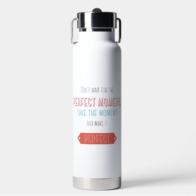 Motivierender typografischer Retro-Stil Trinkflasche (Vorderseite)