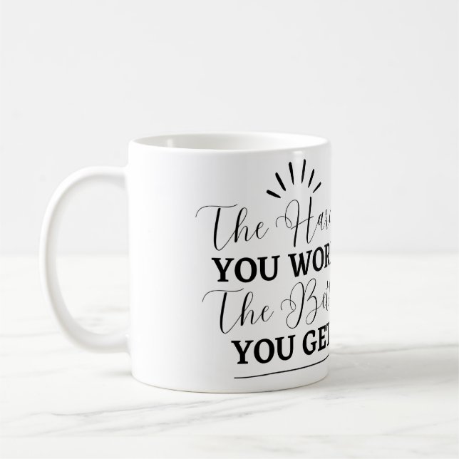 Motivierender Zitat-Kaffeebecher Kaffeetasse (Links)