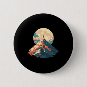 Motivierendes Berggipfel-Kletterdesign - Natur Button