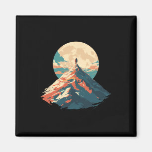 Motivierendes Berggipfel-Kletterdesign - Natur Magnet