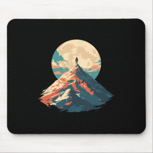 Motivierendes Berggipfel-Kletterdesign - Natur Mousepad