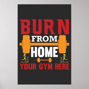 Motivierendes Heimtraining Workout Poster