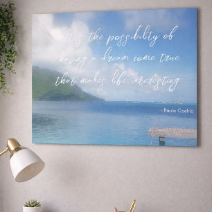 Motivierendes Inspirierendes Zitat vom Blauen Ozea Poster