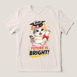 Motivierendes Katzen-Abschluss-T-Shirt Tri-Blend Shirt