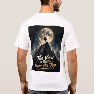 Motivierendes Mond-T-Shirt für Bergsteiger T-Shirt