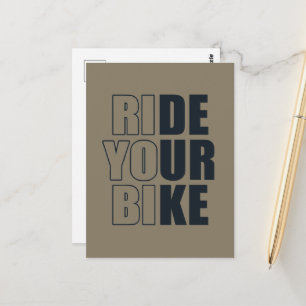 Motivierendes Mountainbike-Zitat - Lustiges Radfah Postkarte