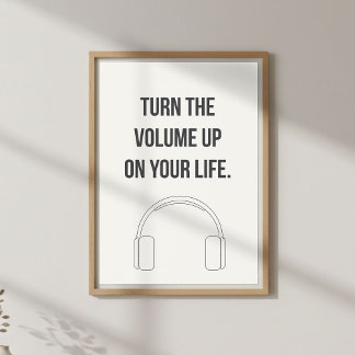 Motivierendes Musikzitat. Positive Energie Poster