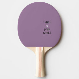 Motivierendes positives Zitat Lila Pingpong-Schläg Tischtennis Schläger