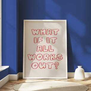 Motivierendes positives Zitat Minimal handgeschrie Poster