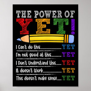 Motivierendes T-Shirt für Lehrerinnen mit Wachstum Poster