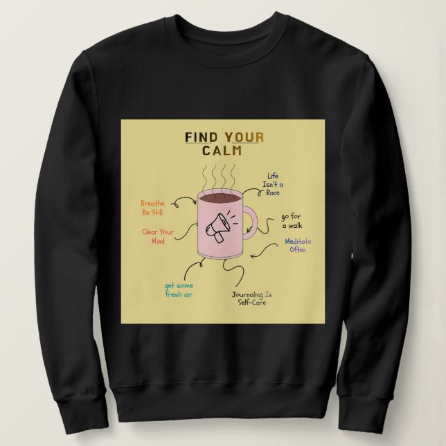 Motivierendes Text-Wrap-Design Sweatshirt (Design vorne)