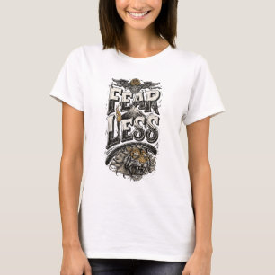 Motivierendes Weiß für Frauen Fearless Tiger Mount T-Shirt