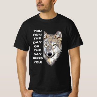 Motivierendes Wolf-Zitat-T-Shirt - Du bestimmst de T-Shirt