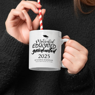 Motiviert Ausgebildet Graduiert Kaffeetasse