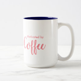 Motiviert durch Kaffee - Kaffee-Tasse Zweifarbige Tasse
