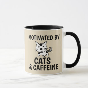 MOTIVIERT DURCH KATZEN UND KAFFENTENKAFFEE TASSE