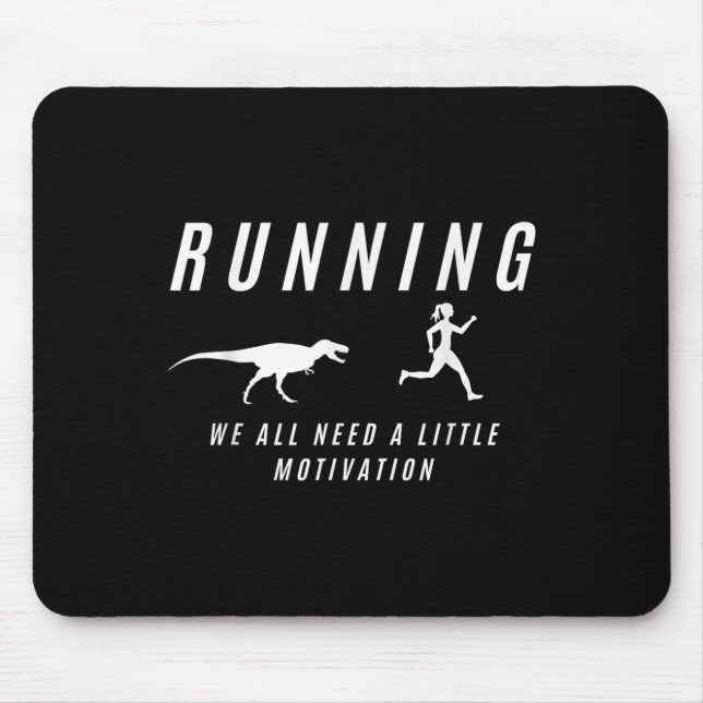 Motivierte Frauen Raptor Funny Runner Mousepad (Vorne)