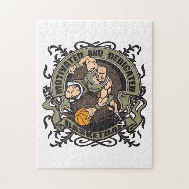 Motivierter Basketball Puzzle (Vertikal)